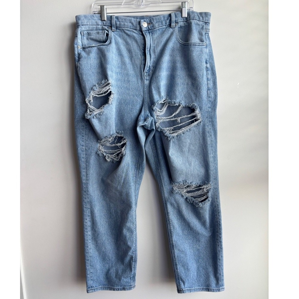 American Eagle Blue Distressed Jeans Women Size 18